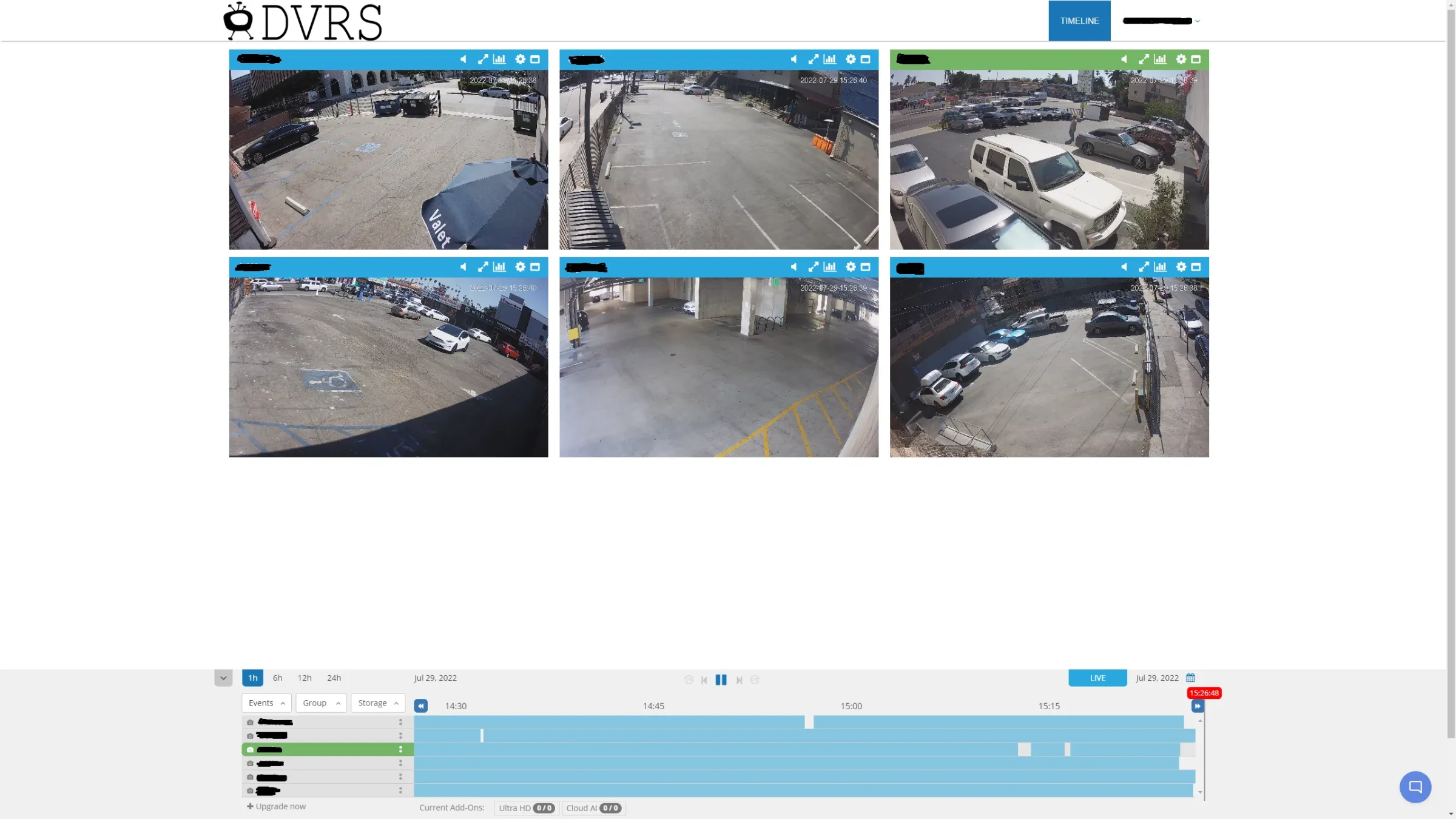 Web Browser CCTV Surveillance GUI CCTV Los Angeles