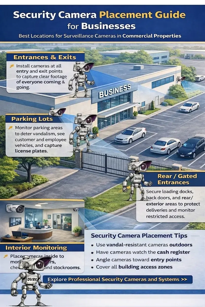 DVRS, Inc. specializes in advanced CCTV security systems and surveillance cameras, providing cutting-edge solutions for safety and monitoring needs. Our product range includes high-definition cameras that deliver superior clarity and coverage, designed to meet diverse security requirements. We offer versatile DVR systems for seamless recording and playback, ensuring comprehensive surveillance with minimal oversight. With a focus on innovation and reliability, our systems are equipped with remote access features, allowing real-time monitoring from any location. Our expert team is dedicated to delivering custom solutions and superior installation services, guaranteeing robust security infrastructure for businesses and homes alike.
